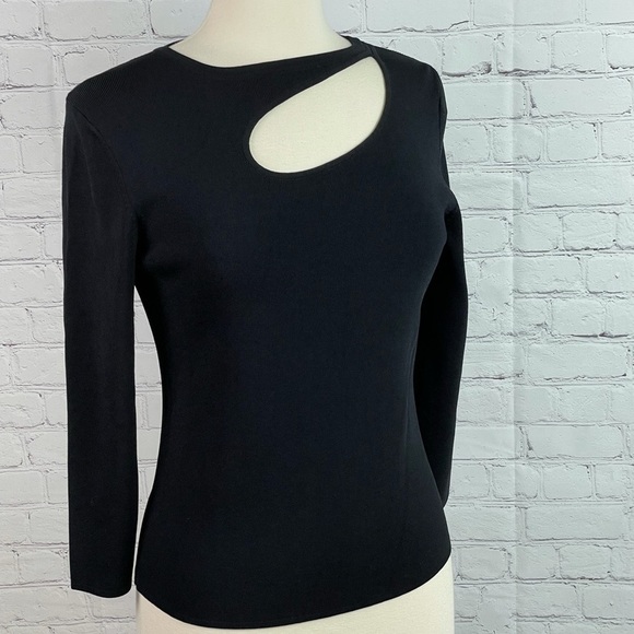 Cable & Gauge Tops Cable Gauge Black Asymmetric Cut Out Top Large